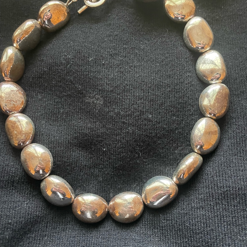 Elegant Silver Beaded Bracelet 40$